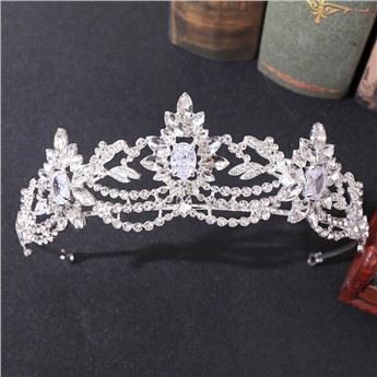 Svadobná korunka kubická zirkónová koruna krištáľová diadém