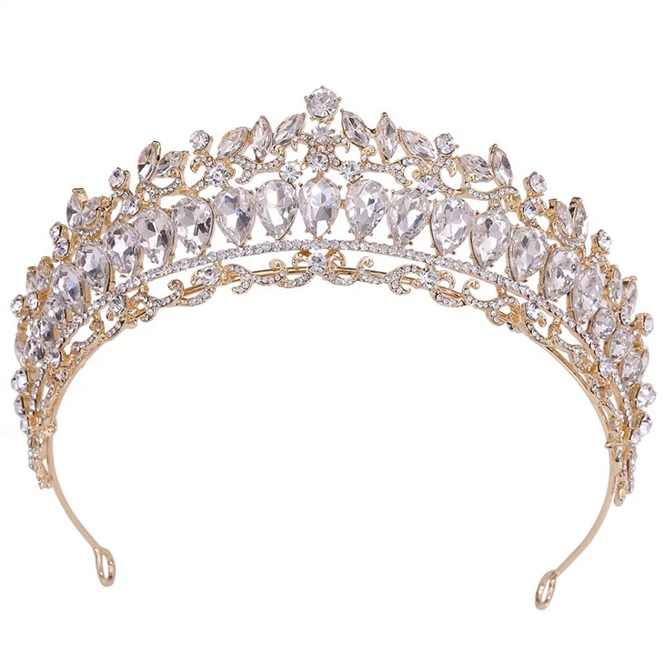Najobľúbenejšie svadobné dievčatá čelenka Crown Tiara Crystal Tiara
