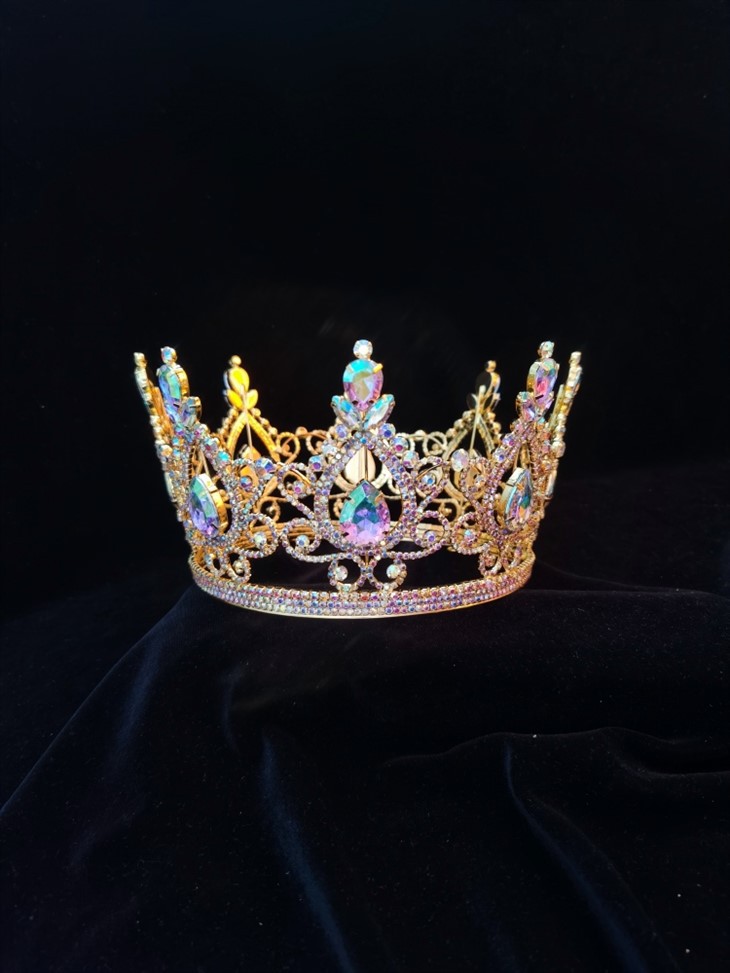 Celá okrúhla vlastná koruna drahokamu Kvetinové korunky krištáľový kruh diadém